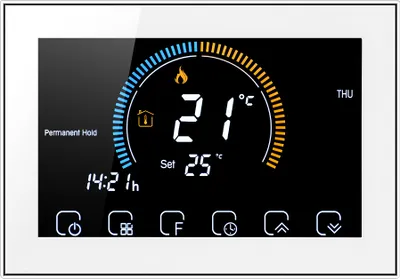Zdjęcie produktu dla 95-240 V programowalny termostat 5+1+1 sześć okresów ekran dotykowy LCD z podświetleniem przygotowanie ciepłej wody termoregulator funkcja blokady