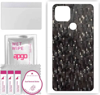 Produktbild von apgo Rückseite Schutzfolie, Skin, kompatibel mit Google Pixel 4a 5G, Hinten Displayschutzfolie aus Vinylfolie, kratzfest, einfache Montage - Carbon Black Pixel