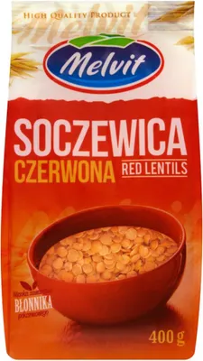 Zdjęcie produktu dla Melvit Soczewica Czerwona 400 G