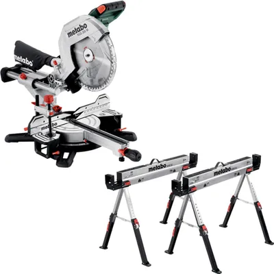Produktbild von Metabo Kapp und Gehrungssäge KGS 305 M inkl Falt Arbeitsbock Sägebock SET MAB 82