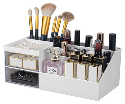 Imagen del producto de Organizador de maquillaje con cajones, compacto, ideal para el baño y el dormitorio