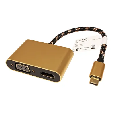 Obrázek produktu pro ROLINE 12.03.3165 Grafický adaptér USB černý, zlatý