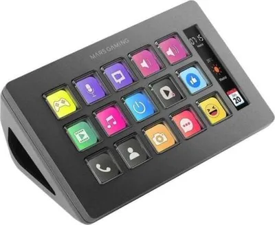 Produktbild von Mars Gaming MSD-ONE Control Deck Slim 15 anpassbare Tasten LCD Display Windows und MacOS Schwarz