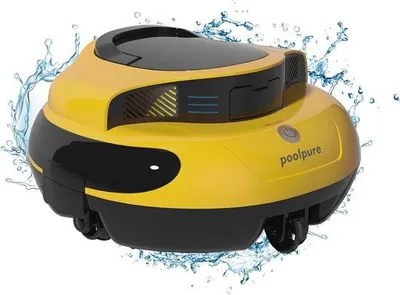 Productafbeelding van Efficiënte zwembadrobot met 120 minuten reiniging, dubbele motor en draadloze technologie