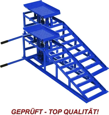 Produktbild von Auffahrrampe hydraulisch höhenverstellbar PKW 2x blau Tragkraft 2t pro Stück