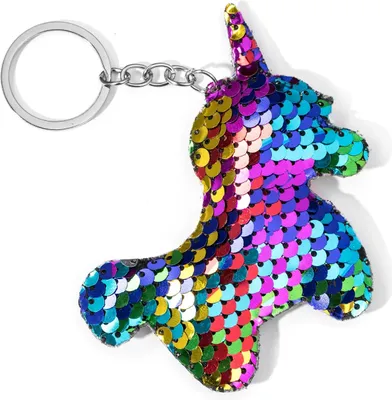 Produktbild von Einhorn Pailletten-Schlüsselanhänger - Ein bezauberndes und magisches Accessoire für eine Freundin