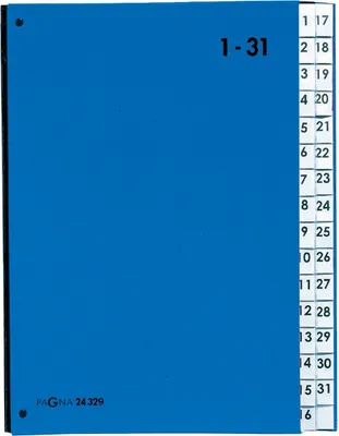 Produktbild von Pultordner 1-31 blau Packung mit 20 Stück