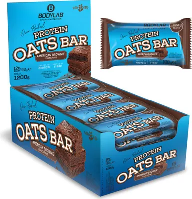 Produktbild von BODYLAB Protein Oats Bar - 12x100g - American Brownie