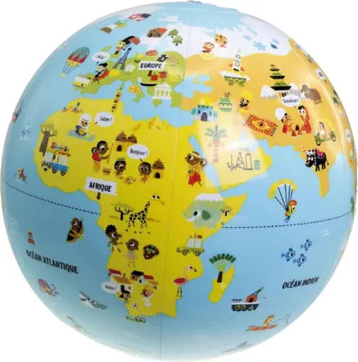 Produktbild von Weltkugel Spielerisch die Welt Entdecken Aufblasbar Rot 30 cm Umfang