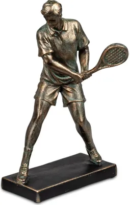 Produktbild von Dekofigur, Skulptur Tennisspieler H. 24cm bronze Kunststein Formano WA