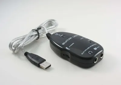 Immagine prodotto di Interfaccia per chitarra 1 m Adattatore da presa a presa jack da 6,35 mm e spina USB 2.0