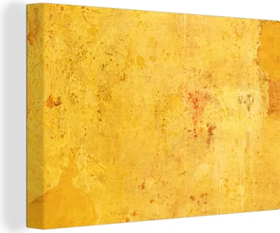 Produktbild von OneMillionCanvasses® - Leinwandbilder - 140x90 cm, Wand - Gelb - Stein, Wandbilder Kunstdruck Wanddekoration