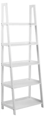 Image de Wally bibliothèque 5 étagères blanches.