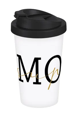 Produktbild von Coffee to go Becher Super Mom Fakegold 400ml