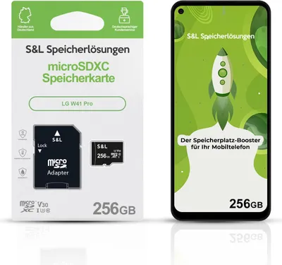 Produktbild von microSD Speicherkarte S&L für LG W41 Pro - Speicherkapazität: 256 GB
