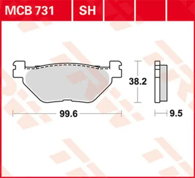 Produktbild von TRW Bremsbelagsatz MCB731SH XVS1300 Stryker VP26 GV650 Aquila GV650