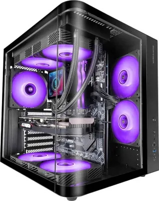Obrázek produktu pro Mars Gaming MC-CURV, Midi Tower, PC, Černá, ATX, Micro ATX, Mini-ITX, Hraní, 16,5 cm