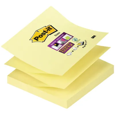 Zdjęcie produktu dla Karteczki Super Sticky 76x76mm 12x90K żółte