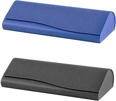 Zdjęcie produktu dla Lekkie etui na okulary z miękką wyściółką – ochrona okularów – 2 sztuki – czarne i niebieskie