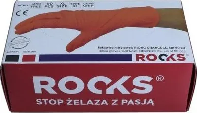 Obrázek produktu pro Nitrilové Rukavice Silně Oranžové Xl, Balení Po 50 Ks