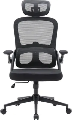 Produktbild von Sihoo Profi Bürostuhl MC102C-M101 Ergonomischer Schreibtischstuhl mit Armlehnen (höhenverstellbar) Netzstoff Schwarz Drehstuhl für Büro, Zuhause