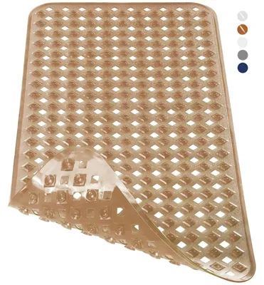 Immagine prodotto di Tappetino antiscivolo per vasca da bagno, extra lungo, 70 x 40 cm, color marrone