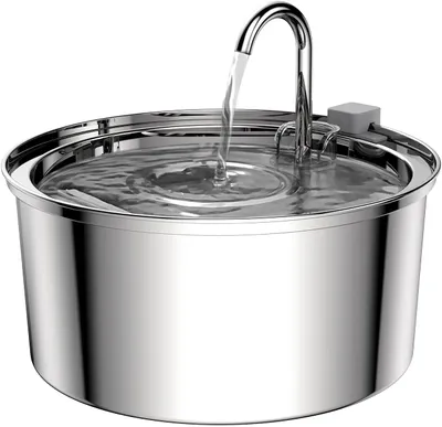 Produktbild von 3,2L Trinkbrunnen für Katze,Haustier Wasserspender,Automatischer Trinknapf,Katzenbrunnen aus Edelstahl, Katzentrinkbrunnen Wasserfall für Katze Kleinhunde,Wasserhahn-Design,Spülmaschinenfest