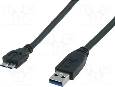 Produktbild von 1x Kabel USB 3.0 USB A-Stecker,Micro-USB-B-Stecker vernickelt AK-300116-010-S USB