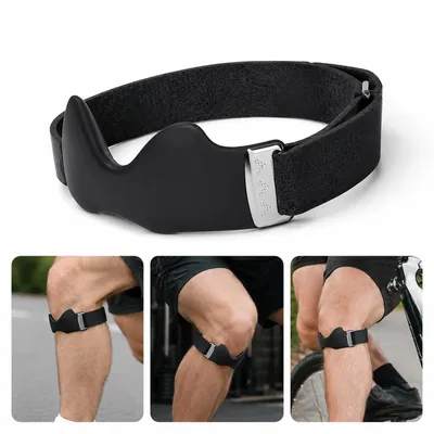 Produktbild von Patellaband Kniebandage mit 3D Gel Polster, verstellbare Kniestütze, schmerzlindernd & rutschfest für Sport, Laufen & Fitness