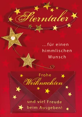 Produktbild von Weihnachten  Geldkarte  Glückwunschkarte im Format 115 x 17cm mit Umsc