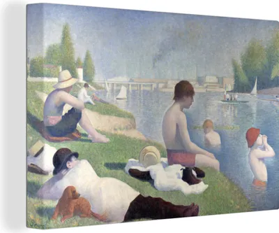 Obrázok produktu pre OneMillionCanvasses® - Obrazy na plátne - 140x90 cm, Kúpajúci sa v Asnières - maľba od Georges Seurat, nástenná dekorácia