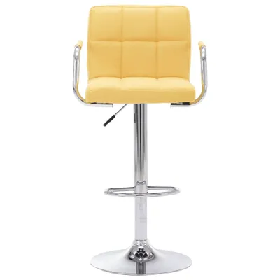 Image de vidaXL Tabouret de bar jaune tissu