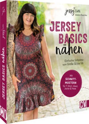 Immagine prodotto di Schnittmusterbuch Jersey-Basics mit Schnittmusterbogen Größen 32-56 für individuelle Schnitte und perfekte Passform