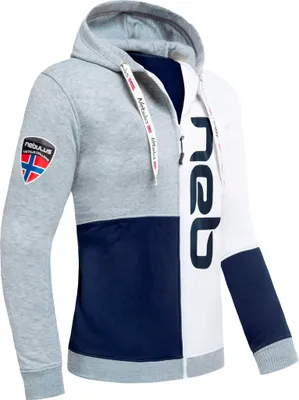 Produktbild von Nebulus Sweatjacke NEBSTER Herren, Jacke, praktische Kapuzenjacke, P6111 - Herren, navy-weiß-grau, XXL