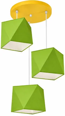 Imagen del producto de Lámpara colgante para niños, ideal para habitaciones infantiles. Bonita lámpara colgante de metal, disponible en varios modelos. 299-E3D (Verde)