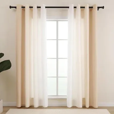 Immagine prodotto di Tende ombreggianti semitrasparenti - Design sfumato - Decorazione per camera da letto e soggiorno - 140 x 225 cm