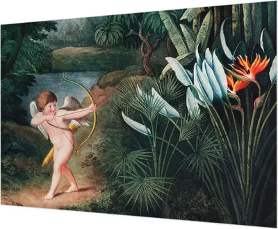 Produktbild von Wandtapete - Dekorative Tapete für Wohnzimmer - Tapetenfolie für Wanddekoration - 208x146 cm - Der liebenswerte Amor