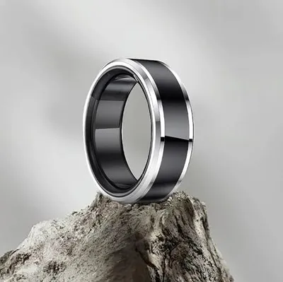 Produktbild von Smart Ring Fitness Tracker Ring Smartringe für Herren Damen Schlaftracker Schwarz Herzfrequenz Smartring Fitnessring Smart Ring Android Gesundheitsring Schrittzähler Fitnesstracker Pulsmesser Sport