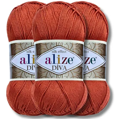 Produktbild von Alize 3x 100g Diva Wolle, Uni, Häkeln, Stricken (36)