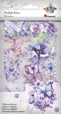 Immagine prodotto di Adesivi Foil Fiori e Farfalle viola Titanum