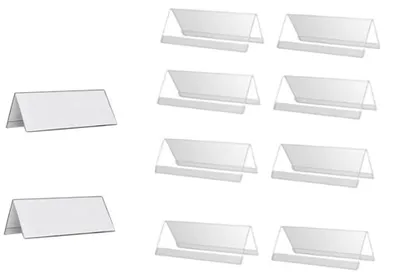 Acryl-Displayständer 10er-Set, 9x6 cm, Tischaufsteller, transparent