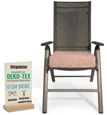 Obrázok produktu pre Pillows24 - Vankúš na sedenie 40x40 cm 10 cm hrubý z manšestru | penový vankúš na stoličku s prateľným poťahom | pre seniorov a deti | vankúš na stoličku, vankúš na podlahu