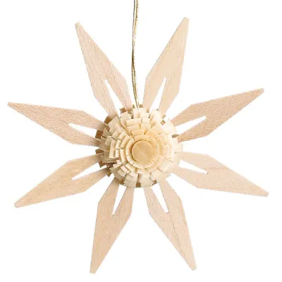 Produktbild von Christbaumschmuck Weihnachtsstern mit Kieferblätter Ø 7cm NEU