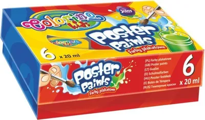 Produktbild von Schulplakatmalfarben für Kinder 6 Farben