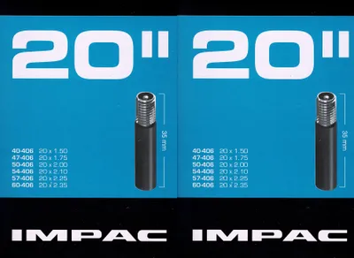 Produktbild von 2x Impac 20 Zoll AV Schlauch Auto Ventil 40 - 60 406 BMX