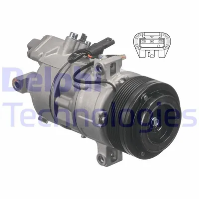 Produktbild von DELPHI CS20498 5SE12 Klimaanlage Klimakompressor PAG 46 für BMW 3 Touring (E91) 3 Limousine (E90) 1 Schrägheck (E87) 3 Coupe (E92) 3 Cabrio (E93)