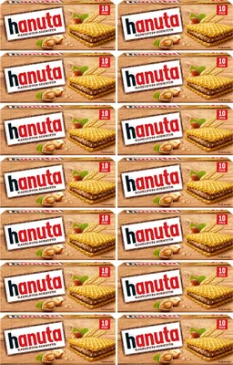 Obrázok produktu pre Hanuta bar oplátková tyčinka s lieskovým krémom z odtučneného mlieka 34g balenie 14