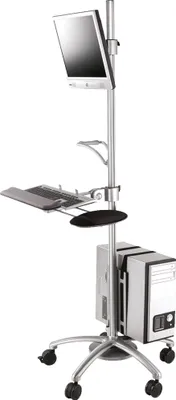Image de ROLINE Support à roulettes pour PC/LCD, réglable en hauteur, jusqu'à 30 kg