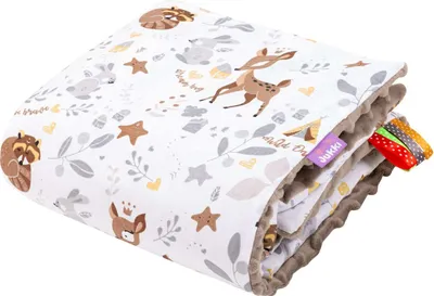 Produktbild von Magical Woodland & Mokka Minky Neugeborene Decke 55x75cm