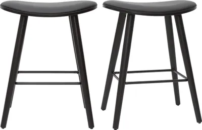 Produktbild von Miliboo - Design-Barhocker schwarz H65 cm (2er-Set) MEADOW